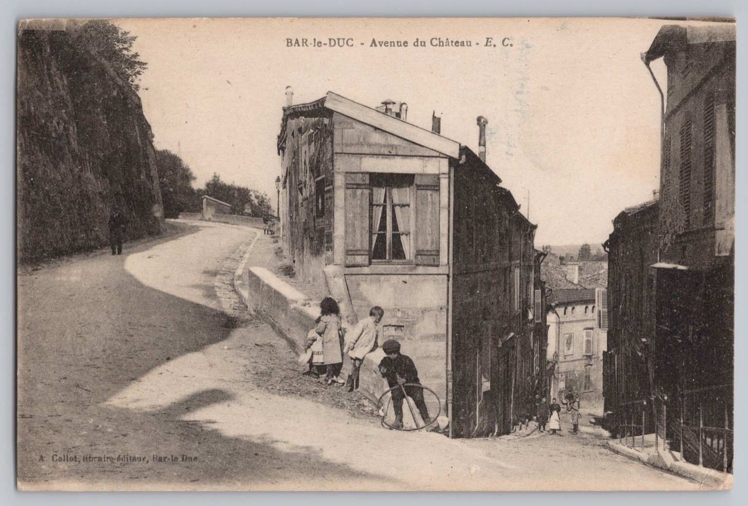 Vintage Bar-le-Duc France Avenue du Château WWI Era AEF Censor Postcard Vintage Bar-le-Duc France Avenue du Château WWI Era AEF Censor Postcard