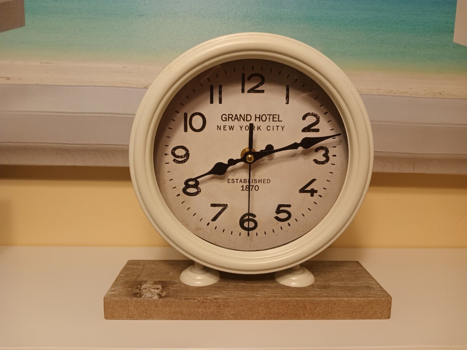 Mantel Clock, Grand Hotel NY City, 7.25\