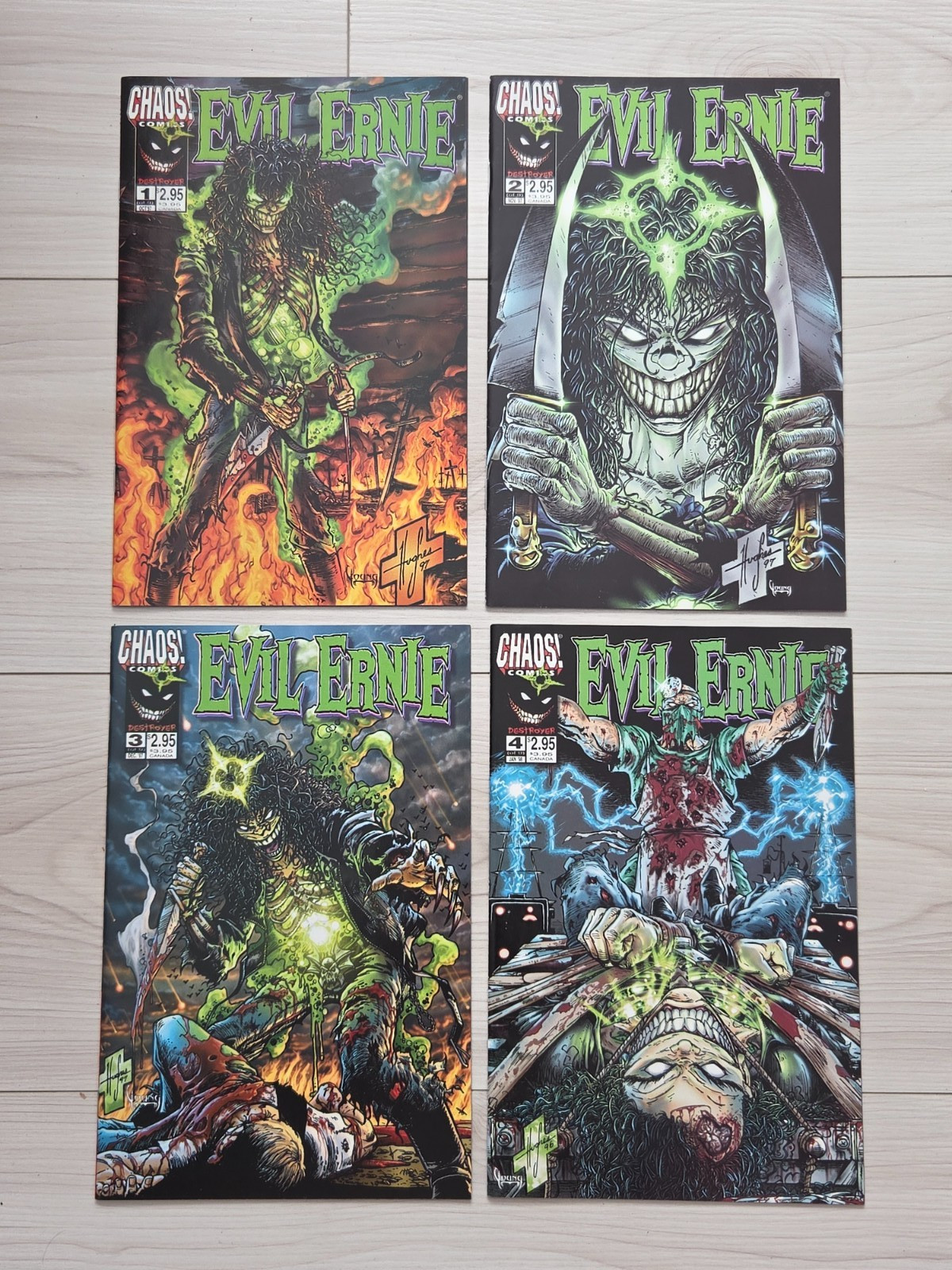 1997-1998 Chaos Comics ... Evil Ernie: Destroyer Issues #1, 2, 3, 4 1997-1998 Chaos Comics ... Evil Ernie: Destroyer Issues #1, 2, 3, 4