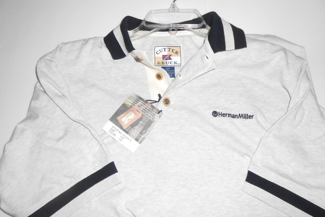 NOS Herman Miller Cutter & Buck Men's Polo Shirt Size S Employee with Tag S148