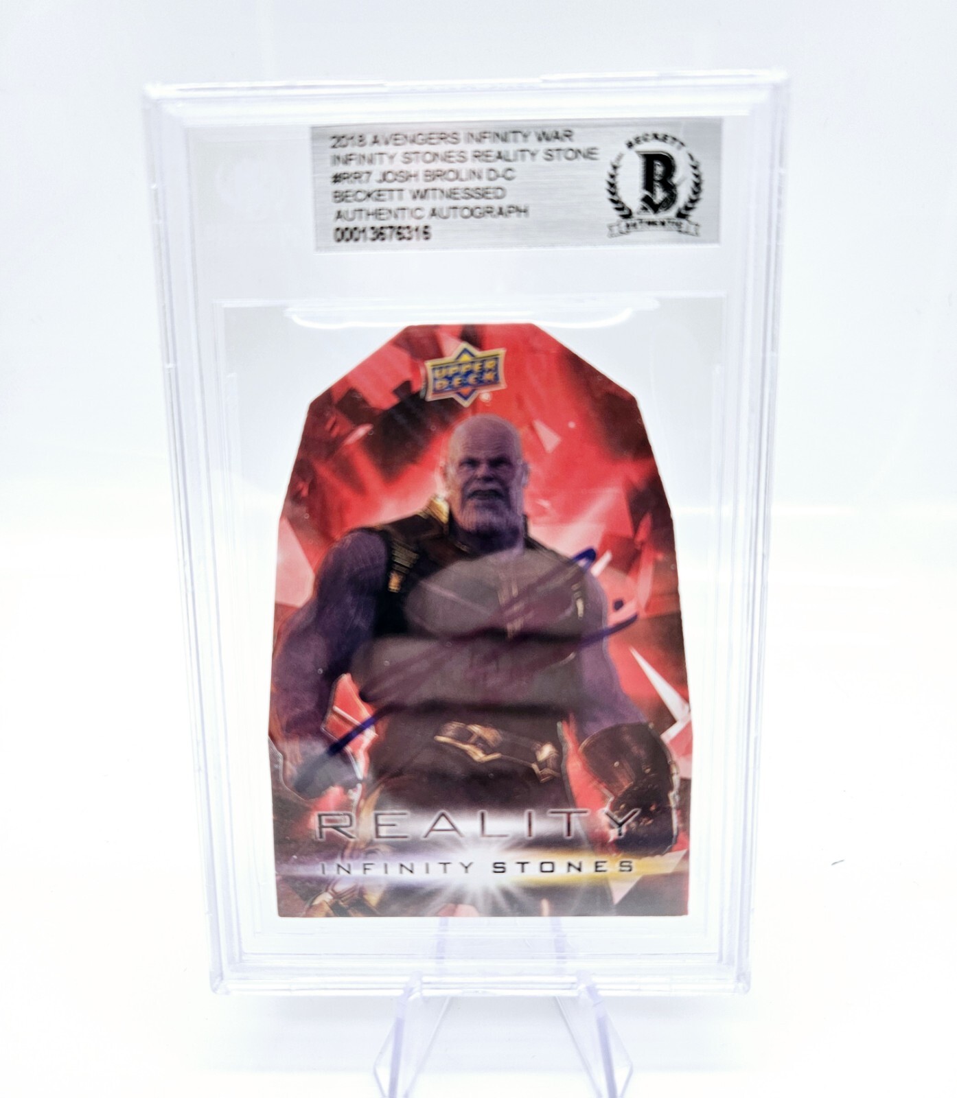 2018 Upper Deck Avengers Infinity Thanos Signed Josh Brolin Auto Beckett 10 COA