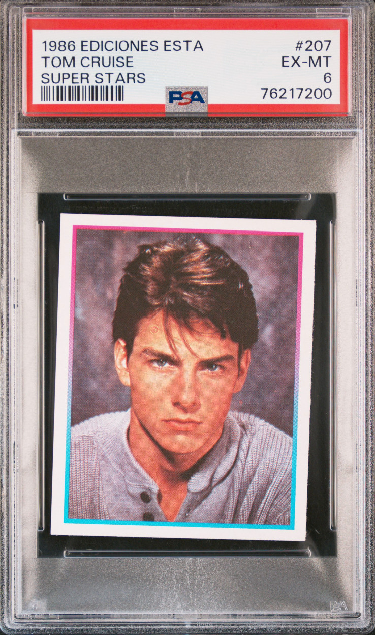 POP 1 ROOKIE PORTRAIT  Tom Cruise 1986 Ediciones Este Super Stars PSA 6 #207 RC