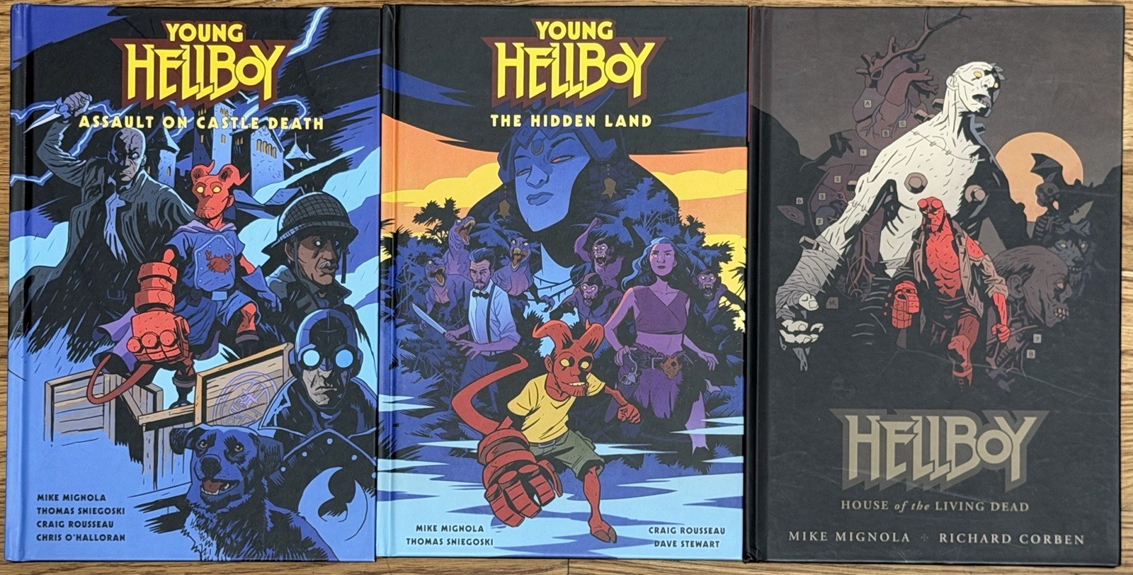 Hellboy Hardcover Lot of 3 Mignola Corben Young Hellboy Dark Horse 1st Ed Hellboy Hardcover Lot of 3 Mignola Corben Young Hellboy Dark Horse 1st Ed