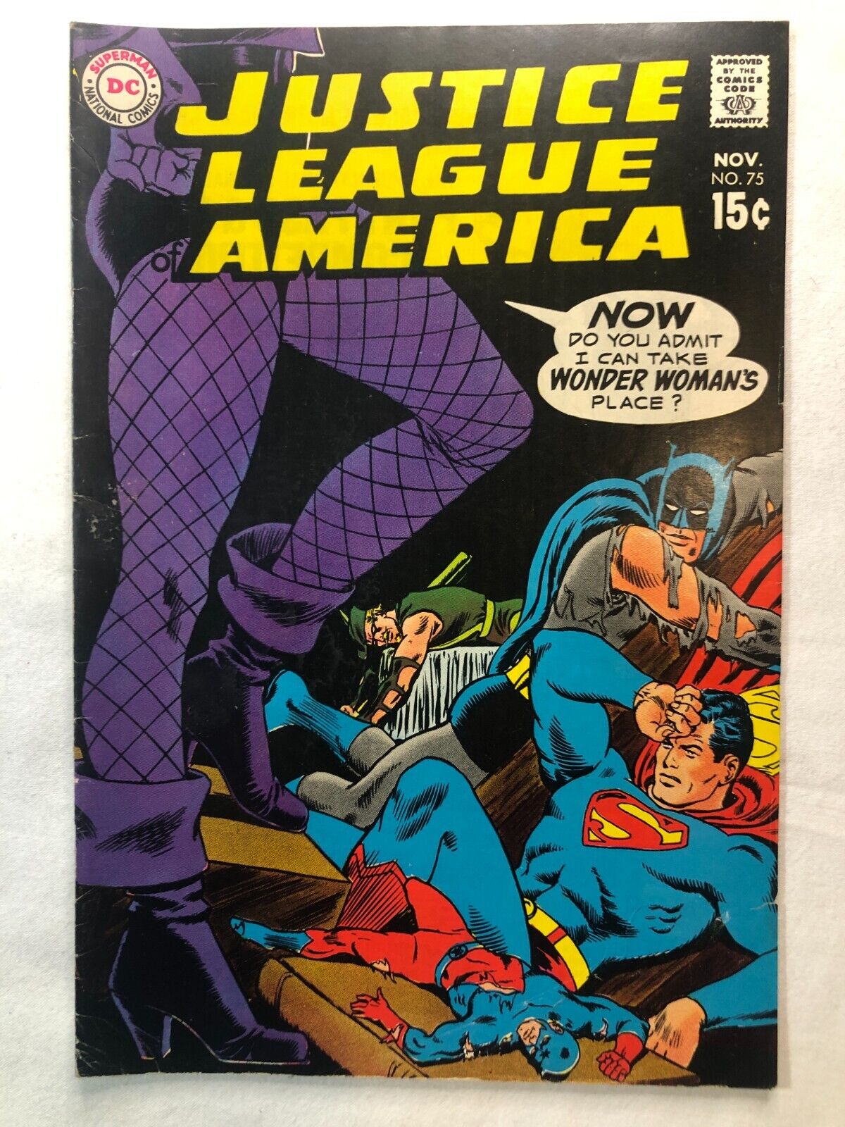 Justice League of America #75 Key Issue 1st Black Canary Vintage DC  Nov 1969