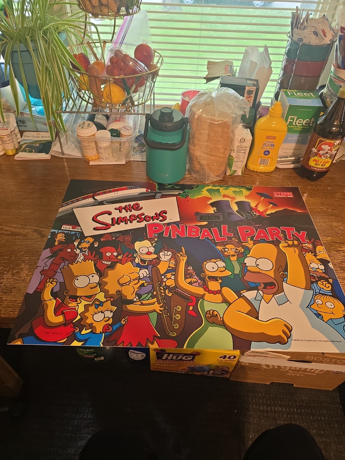 The Simpsons Pinball Party Stern PINBALL 26X19 TRANSLIGHT BACKGLASS Nos The Simpsons Pinball Party Stern PINBALL 26X19 TRANSLIGHT BACKGLASS Nos