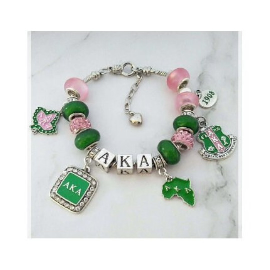 Pink and Green Charm Bracelet Blocks