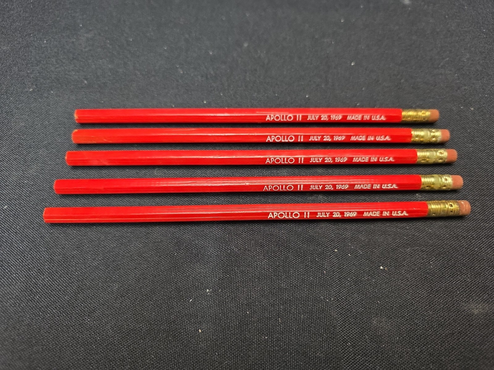 5 Vintage 1969 Apollo 11 Space Memorabilia Hasbro Pencils 5 Vintage 1969 Apollo 11 Space Memorabilia Hasbro Pencils