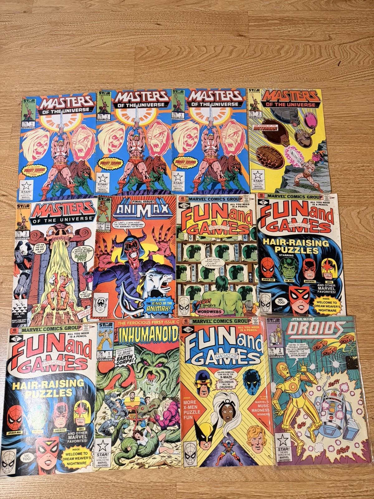 46 Vintage 1980s Comics Lot MOTU #1 x3 ThunderCats MASK Marvel DC Star