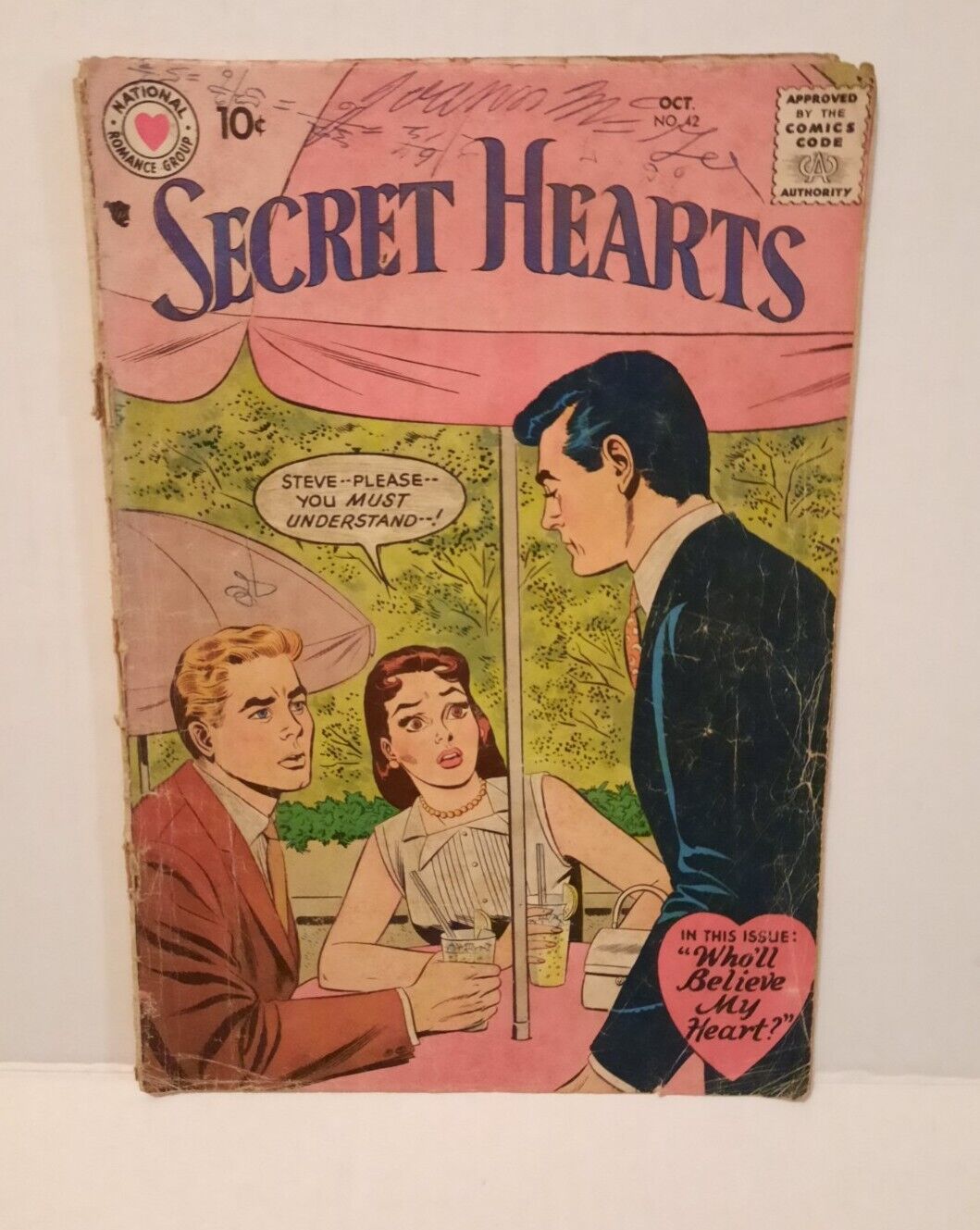 Vintage Secret Hearts Oct. 1957  No.42 DC