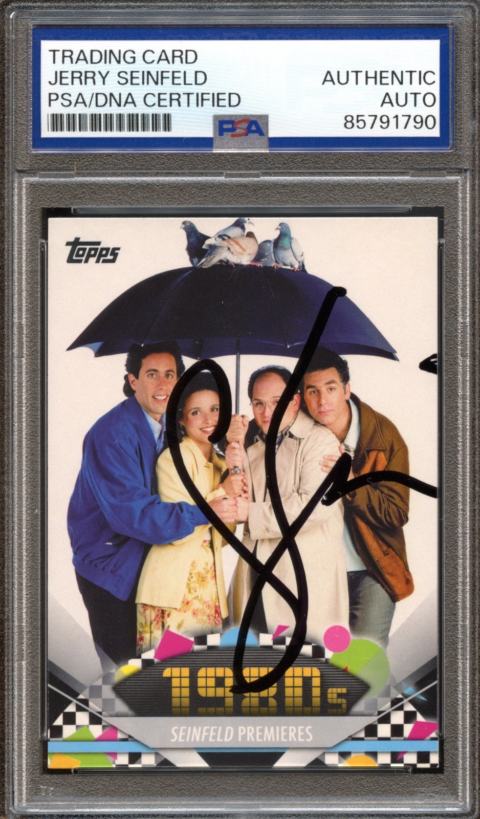 Jerry Seinfeld Signed 2011 Topps American Pie Slabbed Auto PSA/DNA Jerry Seinfeld Signed 2011 Topps American Pie Slabbed Auto PSA/DNA