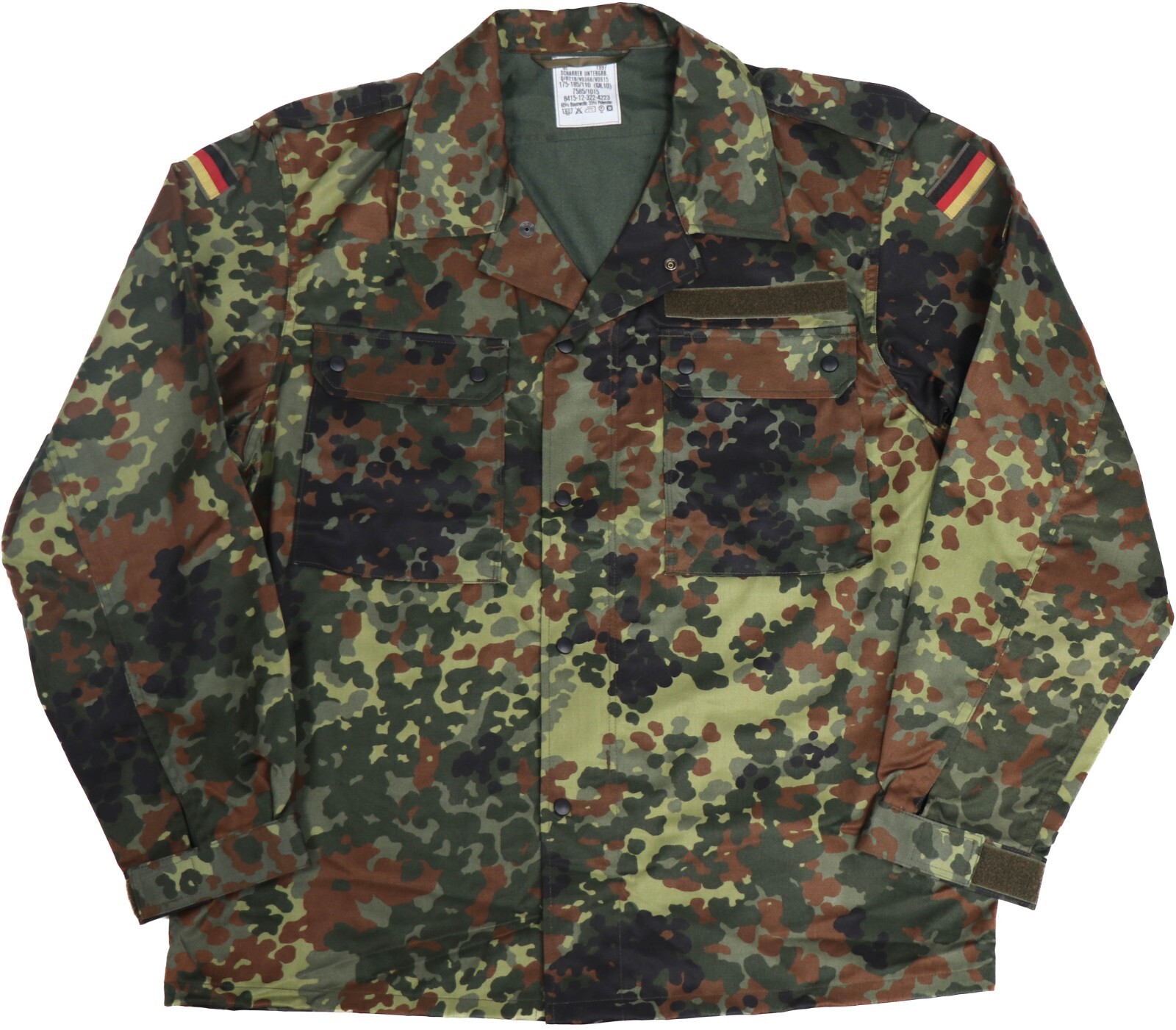 New XXLarge (Gr.10) German Bundeswehr Flecktarn Camo Military Jacket Fleck Army New XXLarge (Gr.10) German Bundeswehr Flecktarn Camo Military Jacket Fleck Army