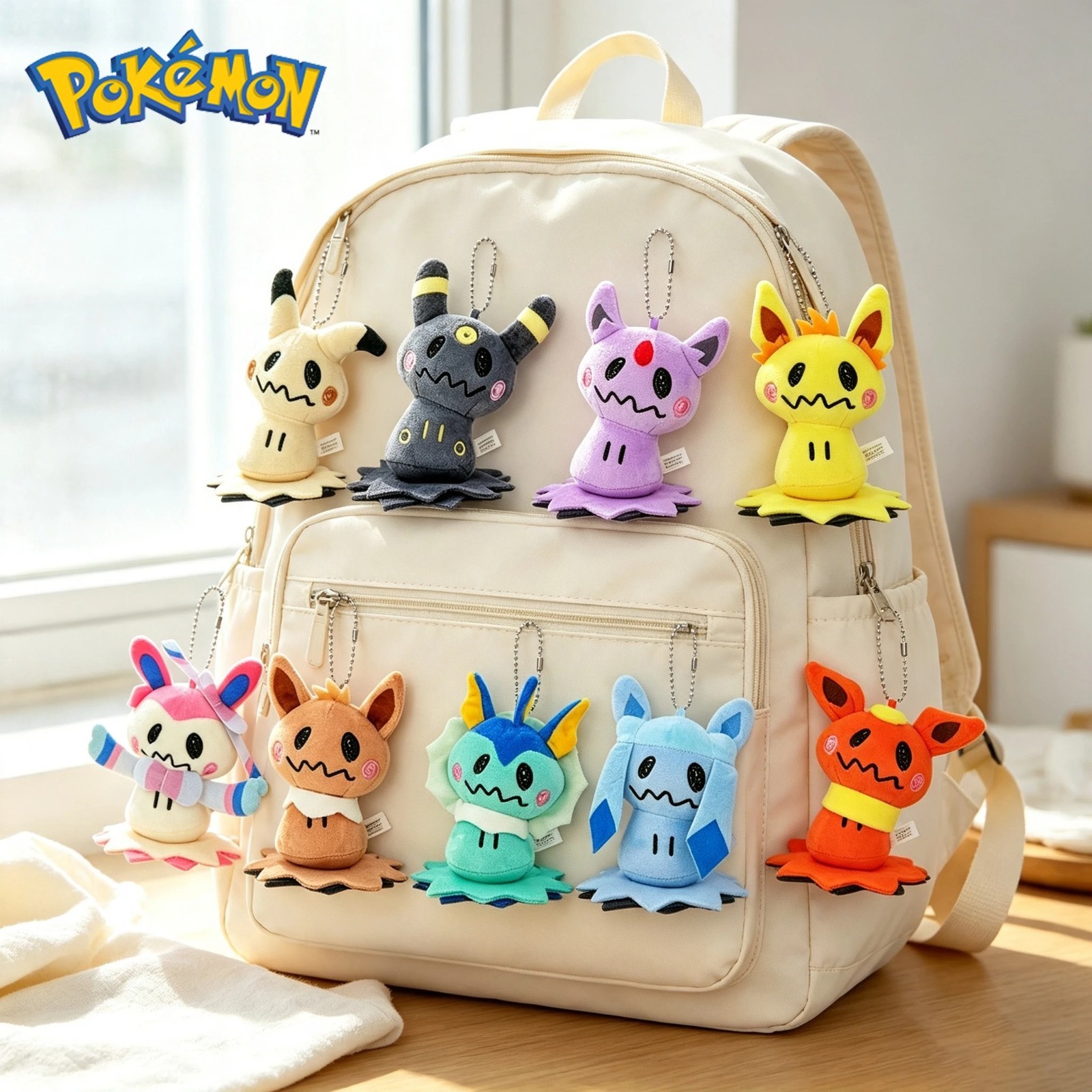 Pokemon Mimikyu Plush Key Chain Keyring Soft Doll 3in (8cm) Toy