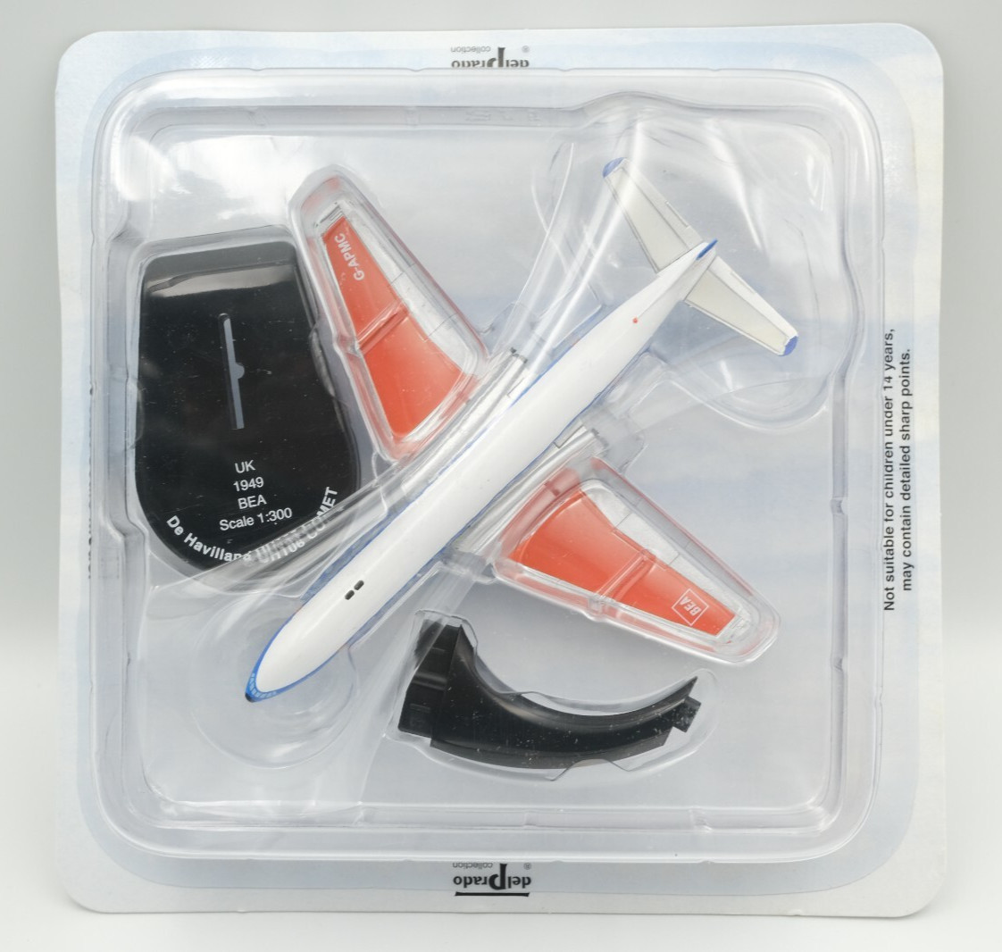 Del Prado 1:300 Scale UK 1949 BEA De Havilland DH106 Comet Diecast Plane Del Prado 1:300 Scale UK 1949 BEA De Havilland DH106 Comet Diecast Plane