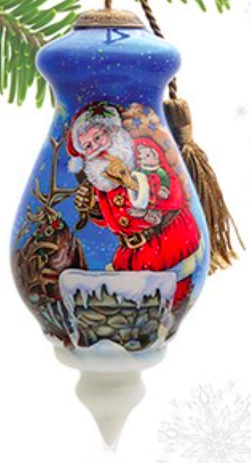 Inner Beauty 1610242 Naughty or Nice Hand Painted Blown Glass Christmas Ornament Inner Beauty 1610242 Naughty or Nice Hand Painted Blown Glass Christmas Ornament