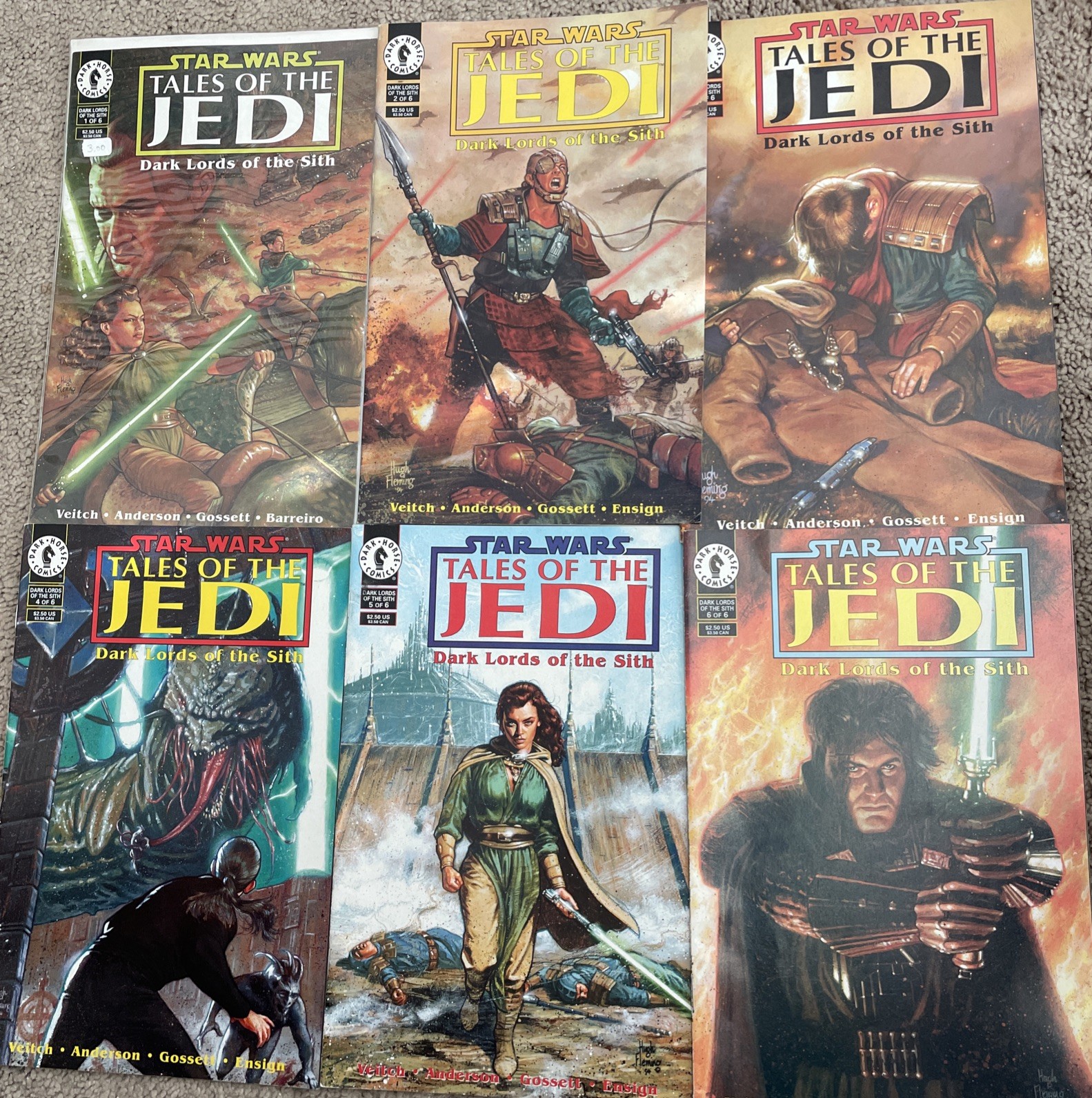Star Wars: Tales of the Jedi #1-6 1993/94 Dark Lords Of The Sith Complete Set Star Wars: Tales of the Jedi #1-6 1993/94 Dark Lords Of The Sith Complete Set