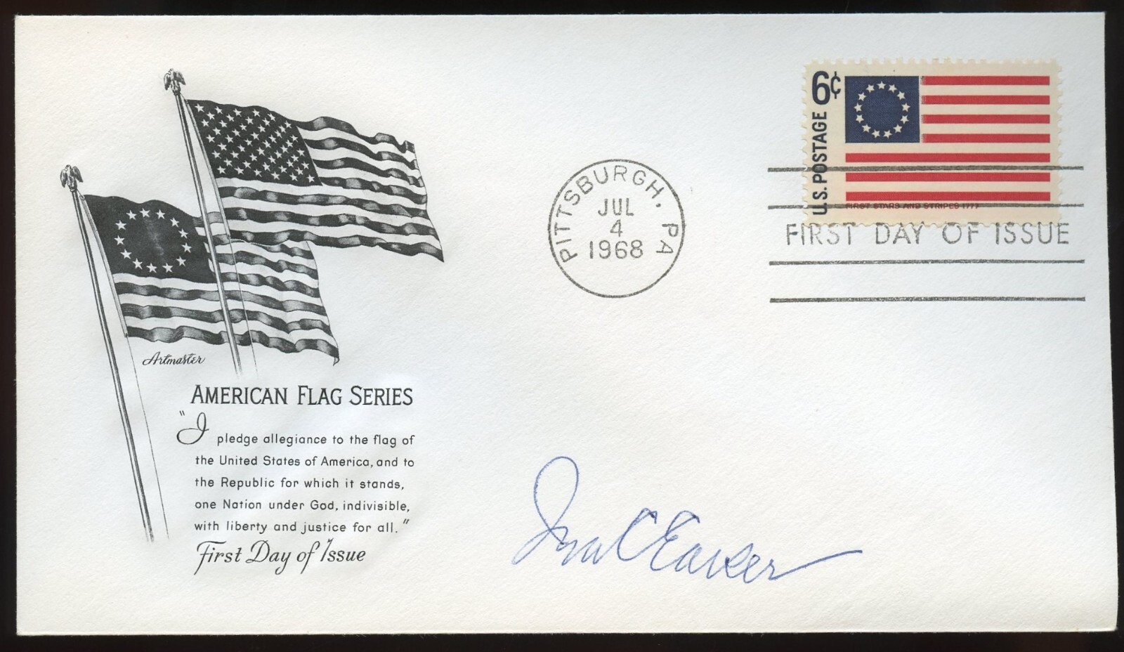 Ira C. Eaker d1987 signed autograph auto First Day Cover WWII General USAAF Ira C. Eaker d1987 signed autograph auto First Day Cover WWII General USAAF