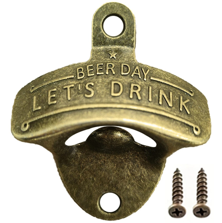 1 pc Vintage Wall Mounted Bottle Opener Retro Beer Opener Bar Tool 1 pc Vintage Wall Mounted Bottle Opener Retro Beer Opener Bar Tool