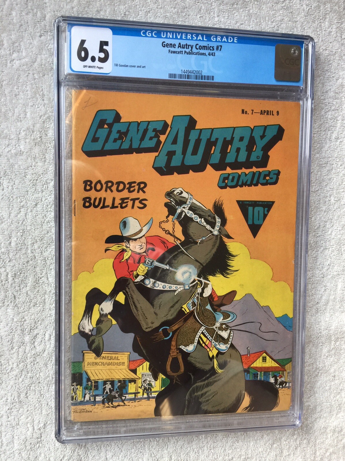 Gene Autry No. 7 April 1943 Fawcett Golden Age CGC 6.5 Plus a Free Reader Copy. Gene Autry No. 7 April 1943 Fawcett Golden Age CGC 6.5 Plus a Free Reader Copy.