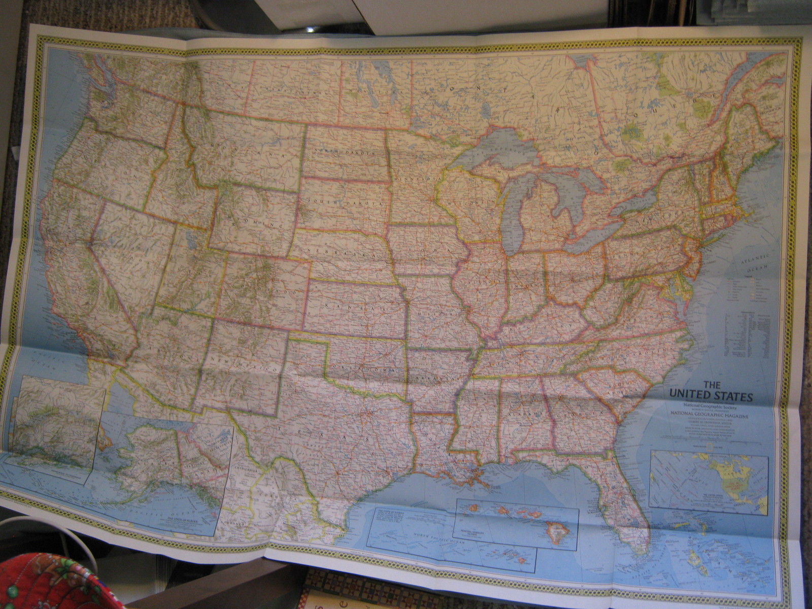 HUGE VINTAGE UNITED STATES MAP + PHOTOMOSAIC MAP National Geographic July 1976 HUGE VINTAGE UNITED STATES MAP + PHOTOMOSAIC MAP National Geographic July 1976