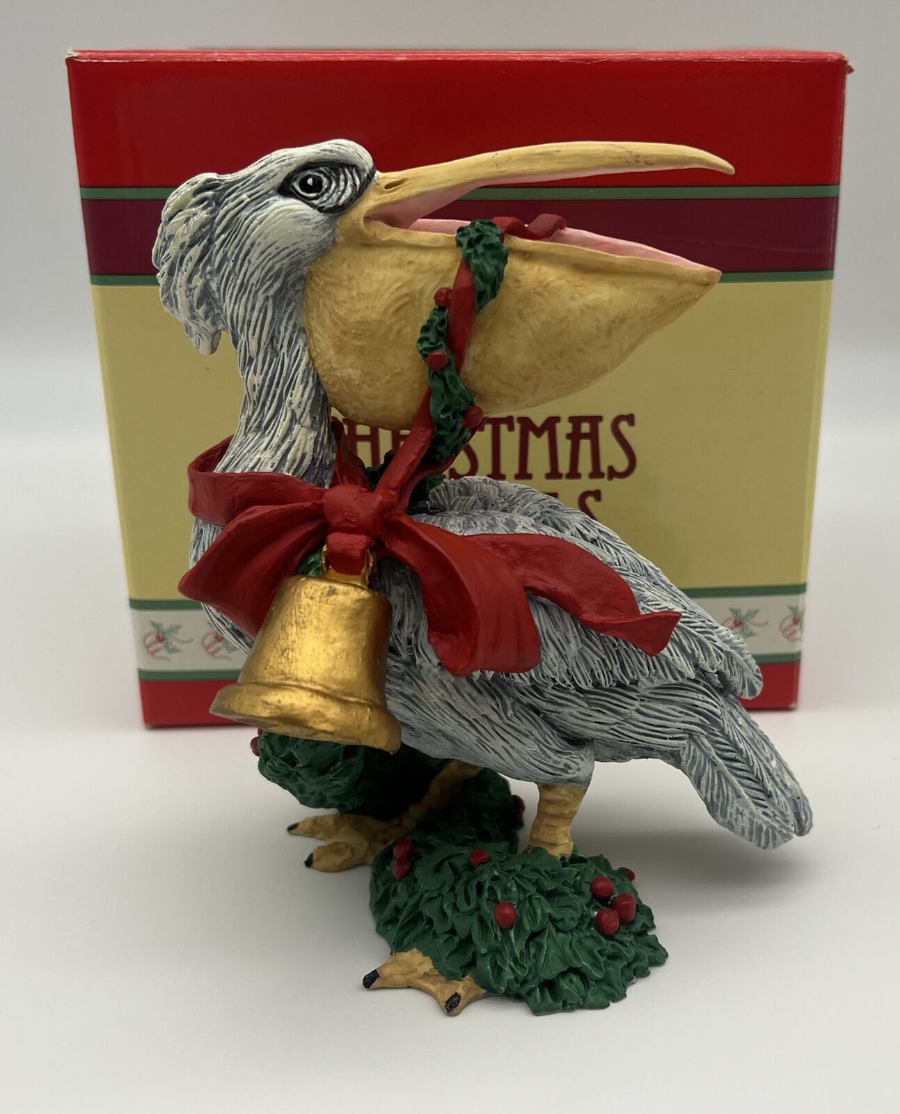 1991 Tom Rubel Silver Deer Christmas Animals 02396 Pelican Figurine 6x5\