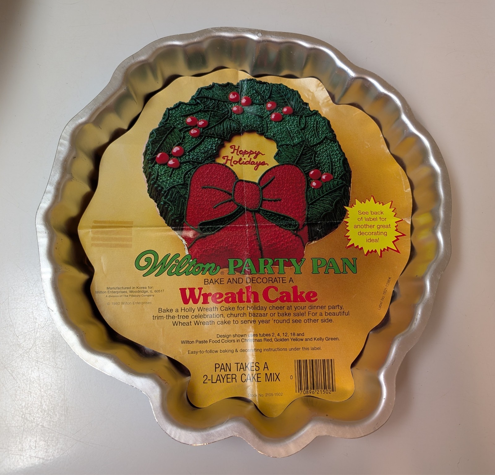 Vintage 1980 Wilton Wreath Cake Pan Vintage 1980 Wilton Wreath Cake Pan