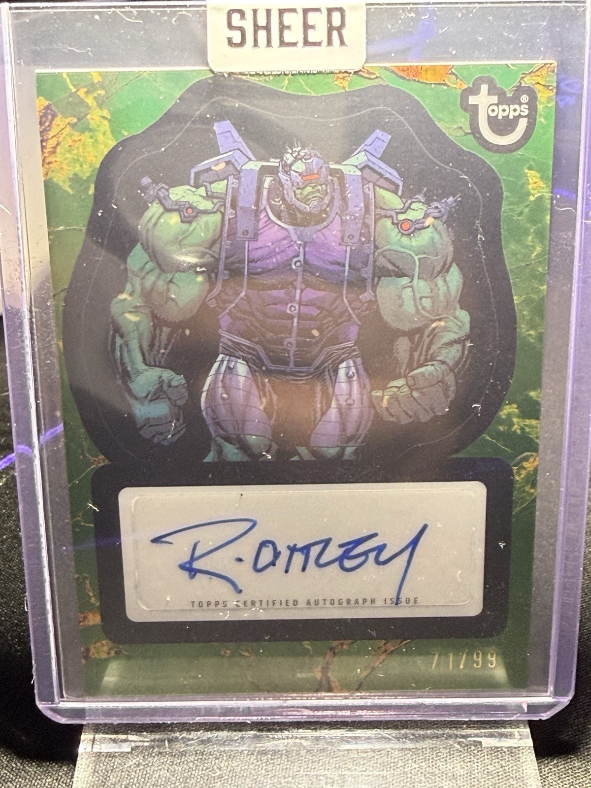 2025 Topps Marvel Comic Book Heroes Artist Autograph #SA-RO Ryan Ottley /99 Hulk