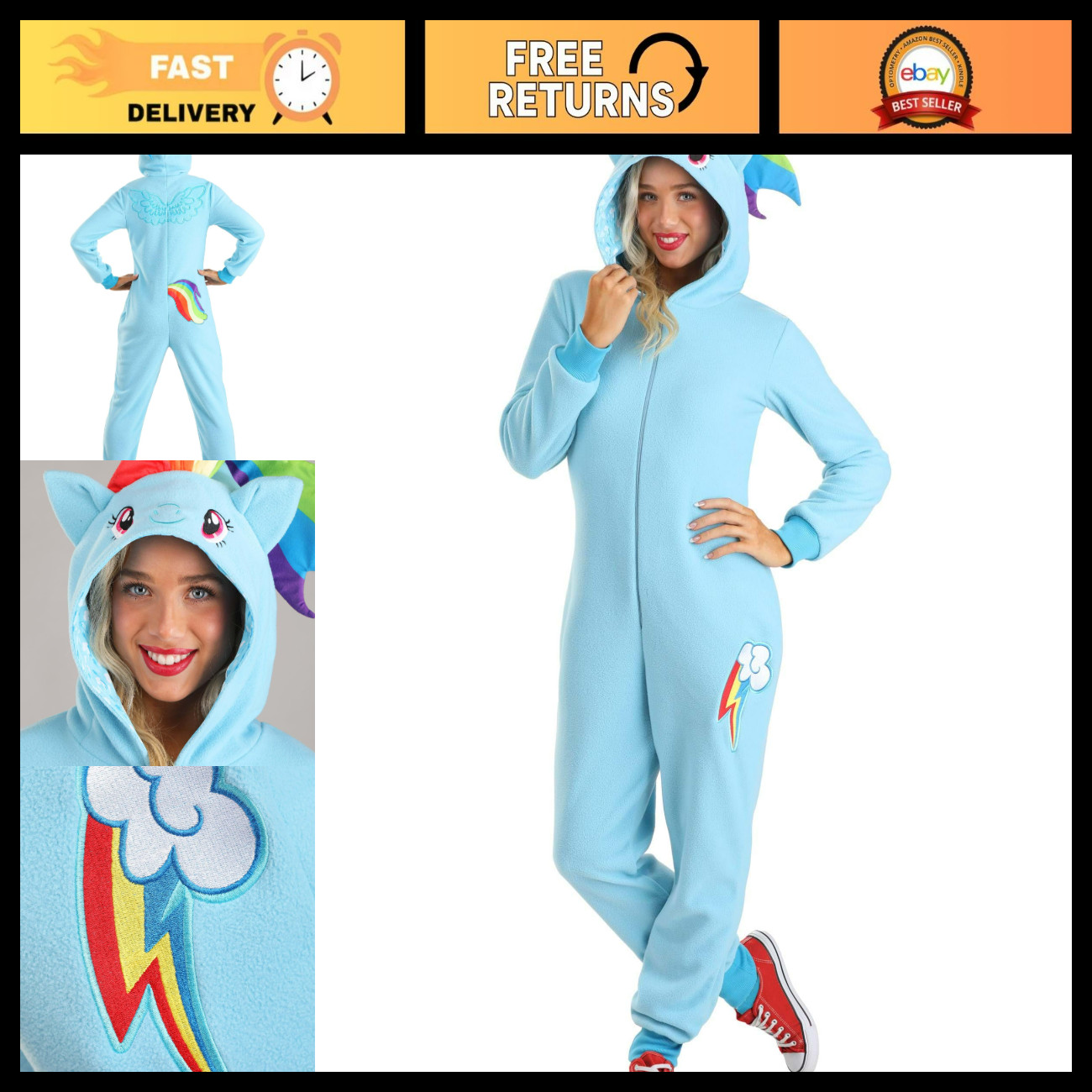 Adult My Little Pony Union Suit Costume for Women - My Little Pony Cosplay Jumps