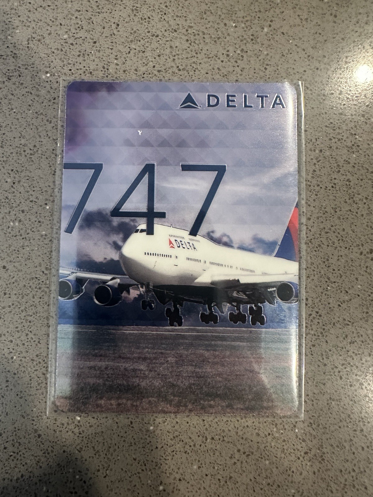 Delta Airlines 2016 Aircraft Trading Card #42 Boeing 747 RARE Delta Airlines 2016 Aircraft Trading Card #42 Boeing 747 RARE
