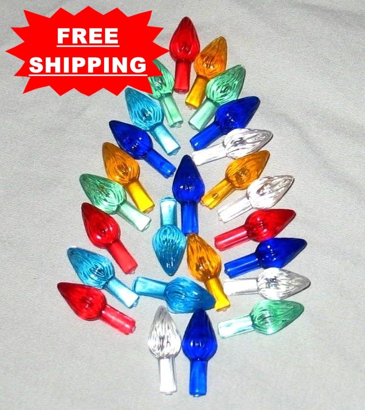 25 Med/Large Ceramic Christmas Tree Twist Flame Lights Bulbs **FREE SHIP** 25 Med/Large Ceramic Christmas Tree Twist Flame Lights Bulbs **FREE SHIP**