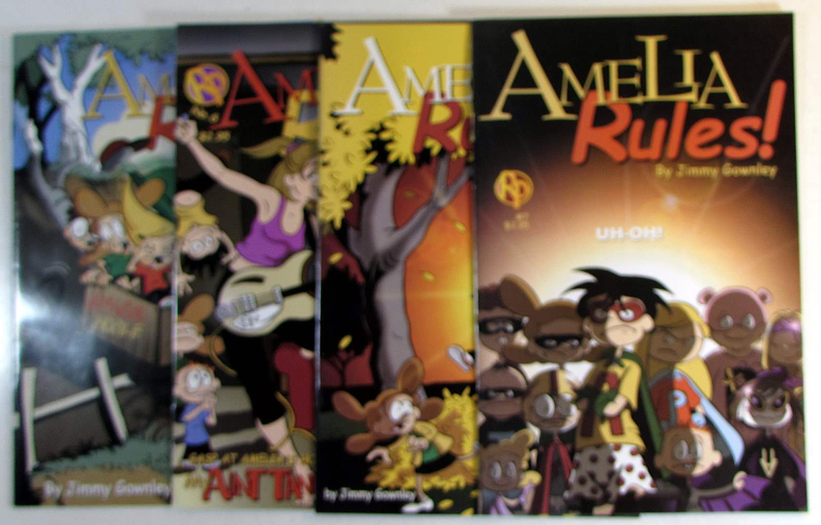 Amelia Rules Lot of 4 #2,6,3,7 Renaissance press (2001) 1st Print Comic Books
