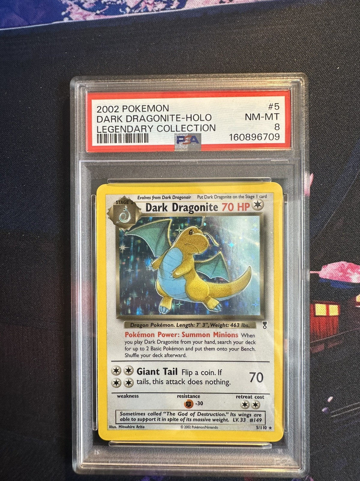 2002 Pokemon Dark Dragonite Legendary 5/110 Holo