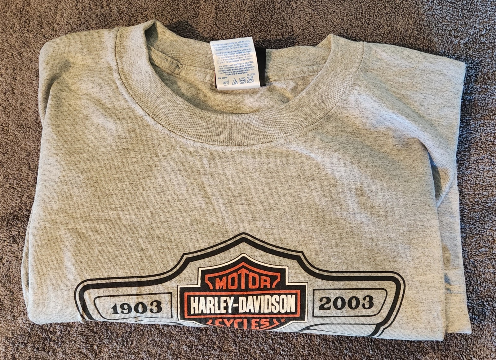 Vintage Harley Davidson T-Shirt XL 1903-2003 The Ride Home 100th Anniversary
