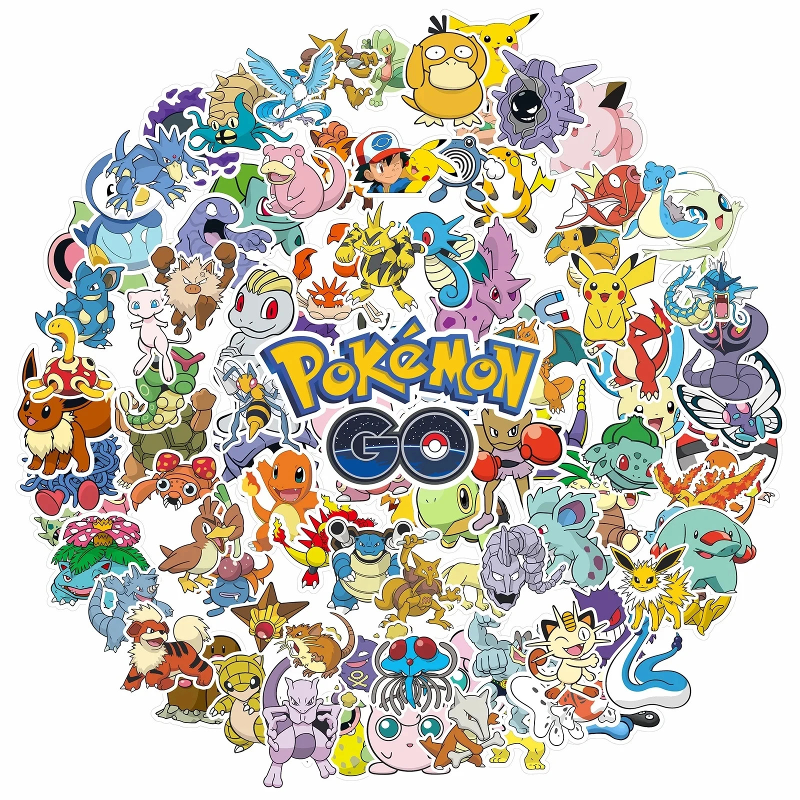 100 Pack Pokemon Sticker Set Vintage 151 Classic Early Generation Decals 2 Inch 100 Pack Pokemon Sticker Set Vintage 151 Classic Early Generation Decals 2 Inch