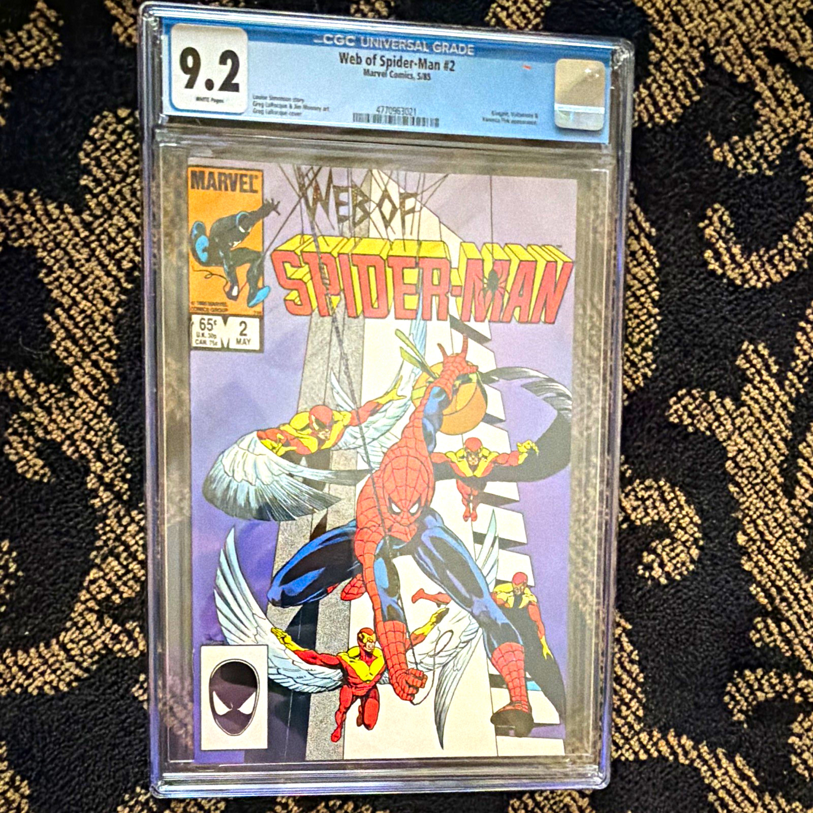 Marvel Web of Spider-Man #2 CGC 9.2 (1985) Spider-Man vs Vulture Very Hot Marvel Web of Spider-Man #2 CGC 9.2 (1985) Spider-Man vs Vulture Very Hot