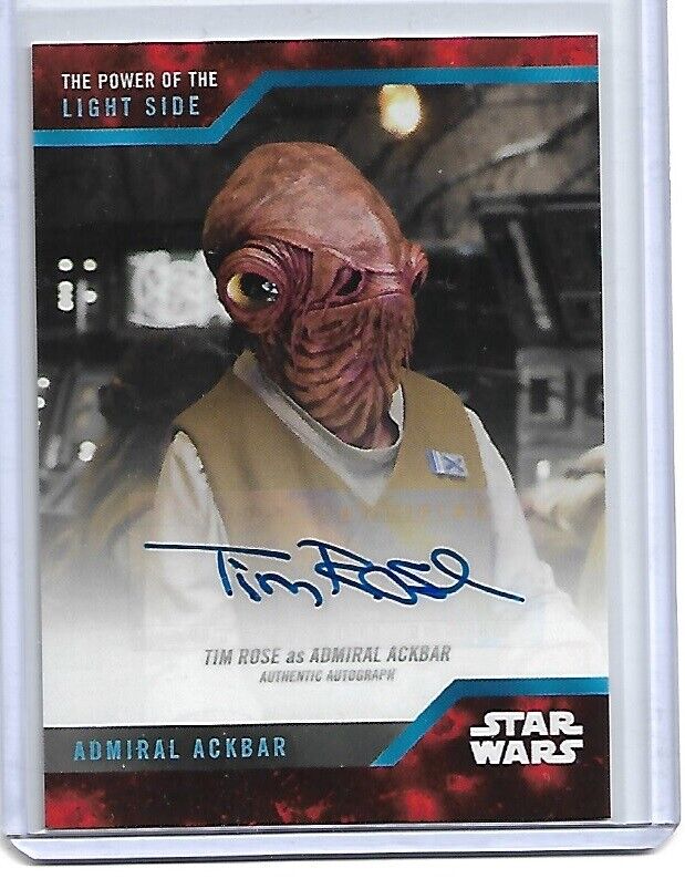 2019 Topps Star Wars On Demand Auto Autograph Tim Rose Admiral Ackbar Light Side
