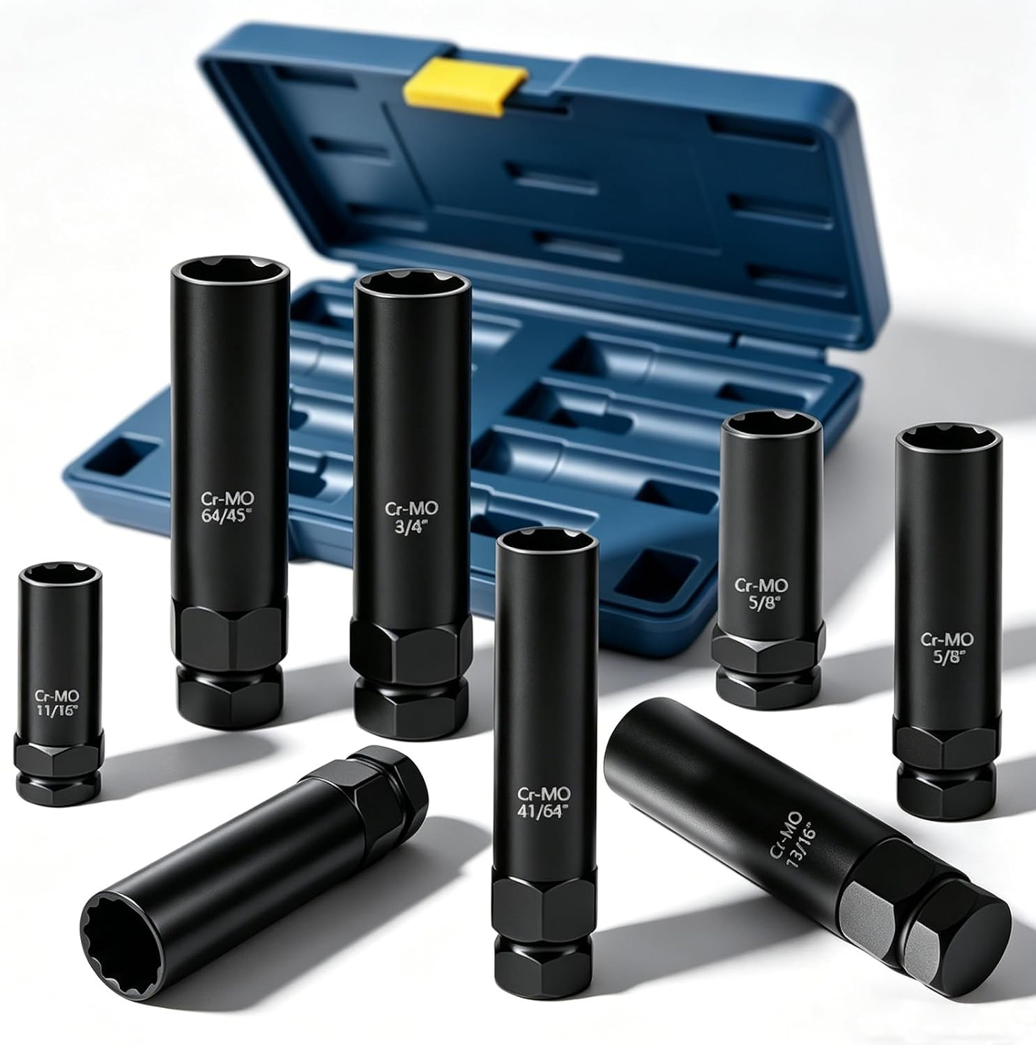 8 Piece Spline Lug Nut Socket Set, SAE & Metric Wheel Lock Removal Kit for Remov 8 Piece Spline Lug Nut Socket Set, SAE & Metric Wheel Lock Removal Kit for Remov