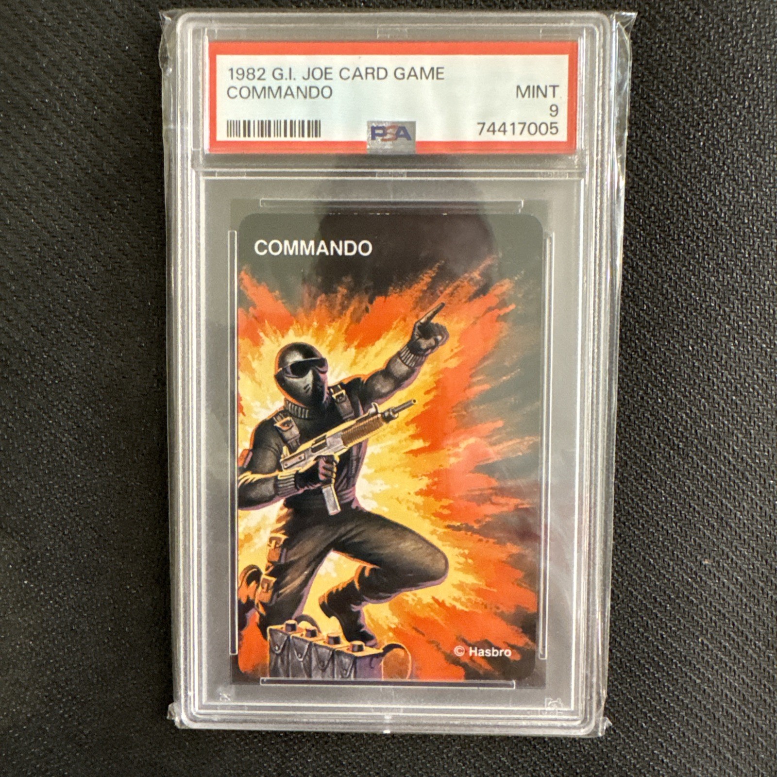 1982 G.I. JOE CARD GAME COMMANDO SNAKE EYES PSA 9 1982 G.I. JOE CARD GAME COMMANDO SNAKE EYES PSA 9