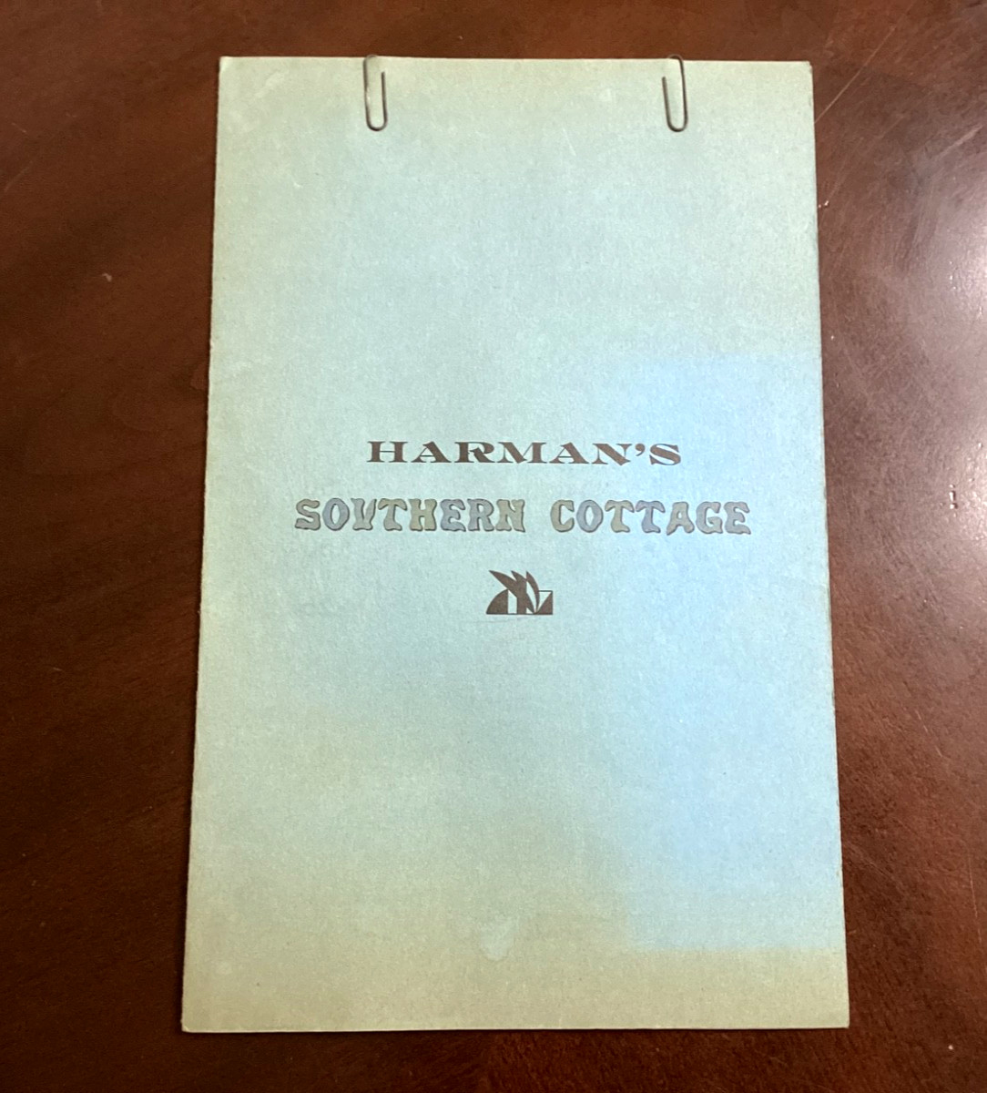 Vintage Menu Herman's Southern Cottage Restaurannt Springfield Missouri 1945/62