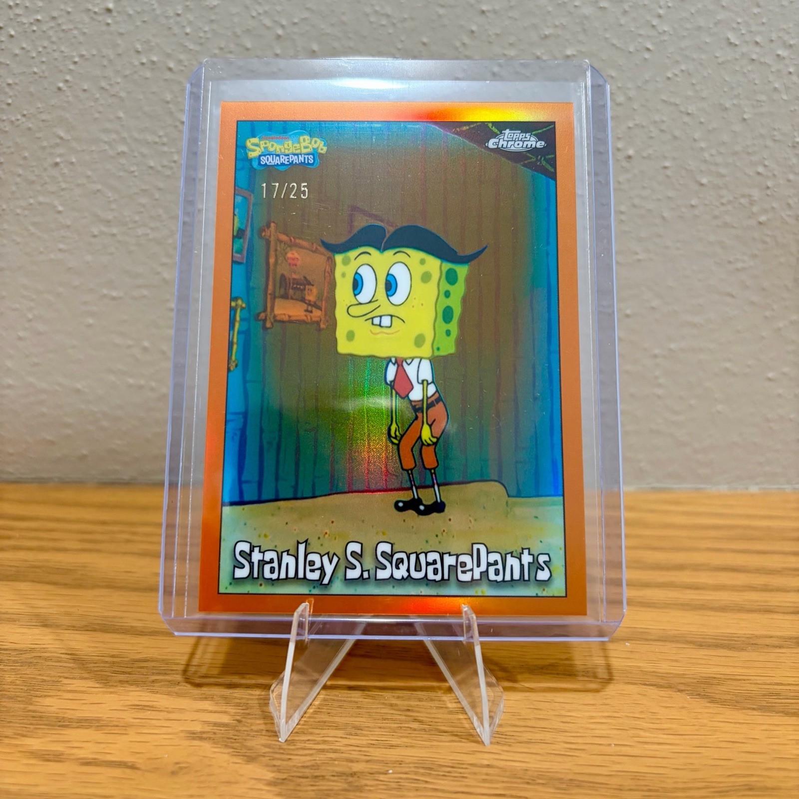 2025 Topps Chrome SpongeBob SquarePants #51 Stanley S. SquarePants Orange /25 2025 Topps Chrome SpongeBob SquarePants #51 Stanley S. SquarePants Orange /25