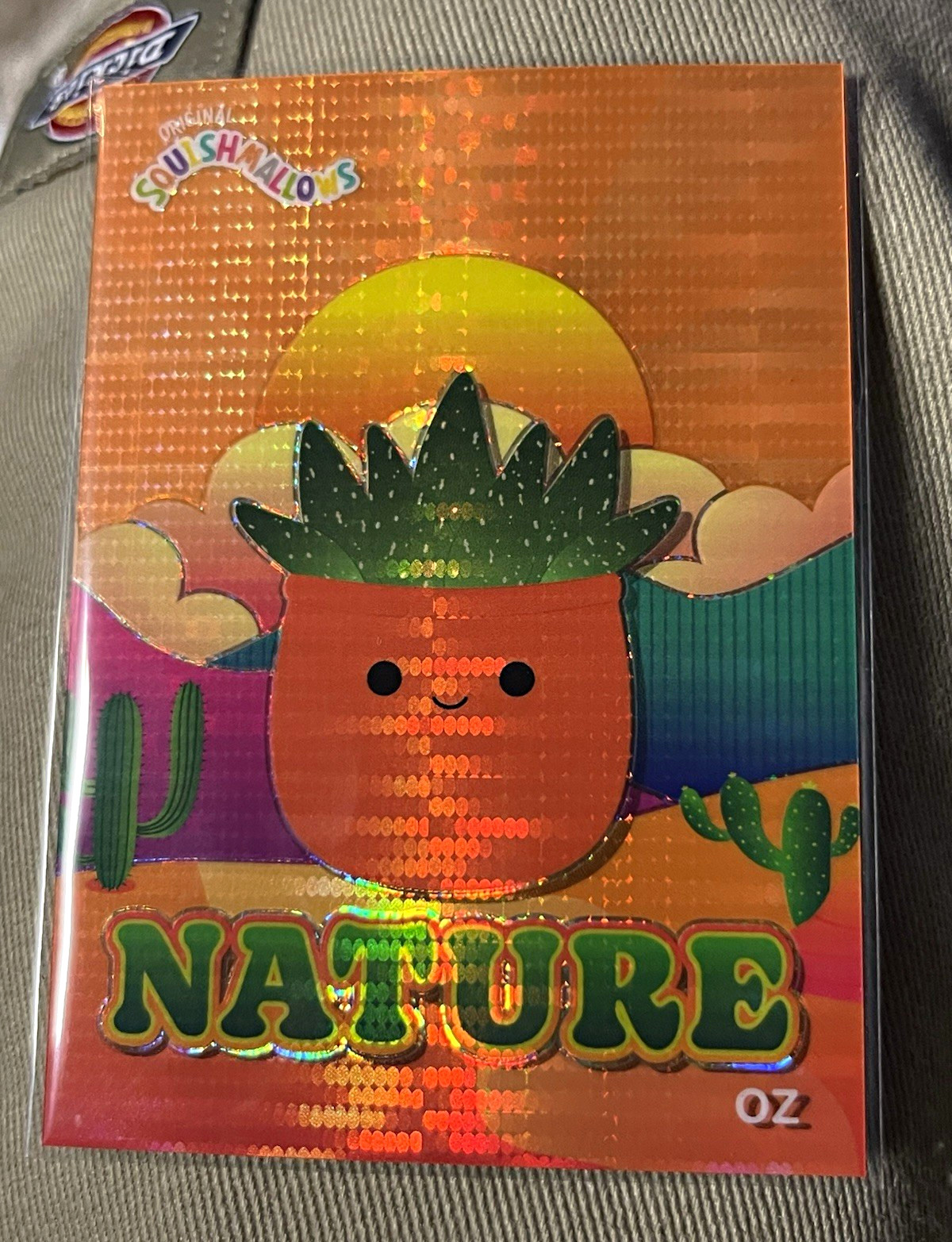 Panini Squishmallows 2025 orange pulsar Prizm Nature Oz #6 Serial# 109/215 Panini Squishmallows 2025 orange pulsar Prizm Nature Oz #6 Serial# 109/215