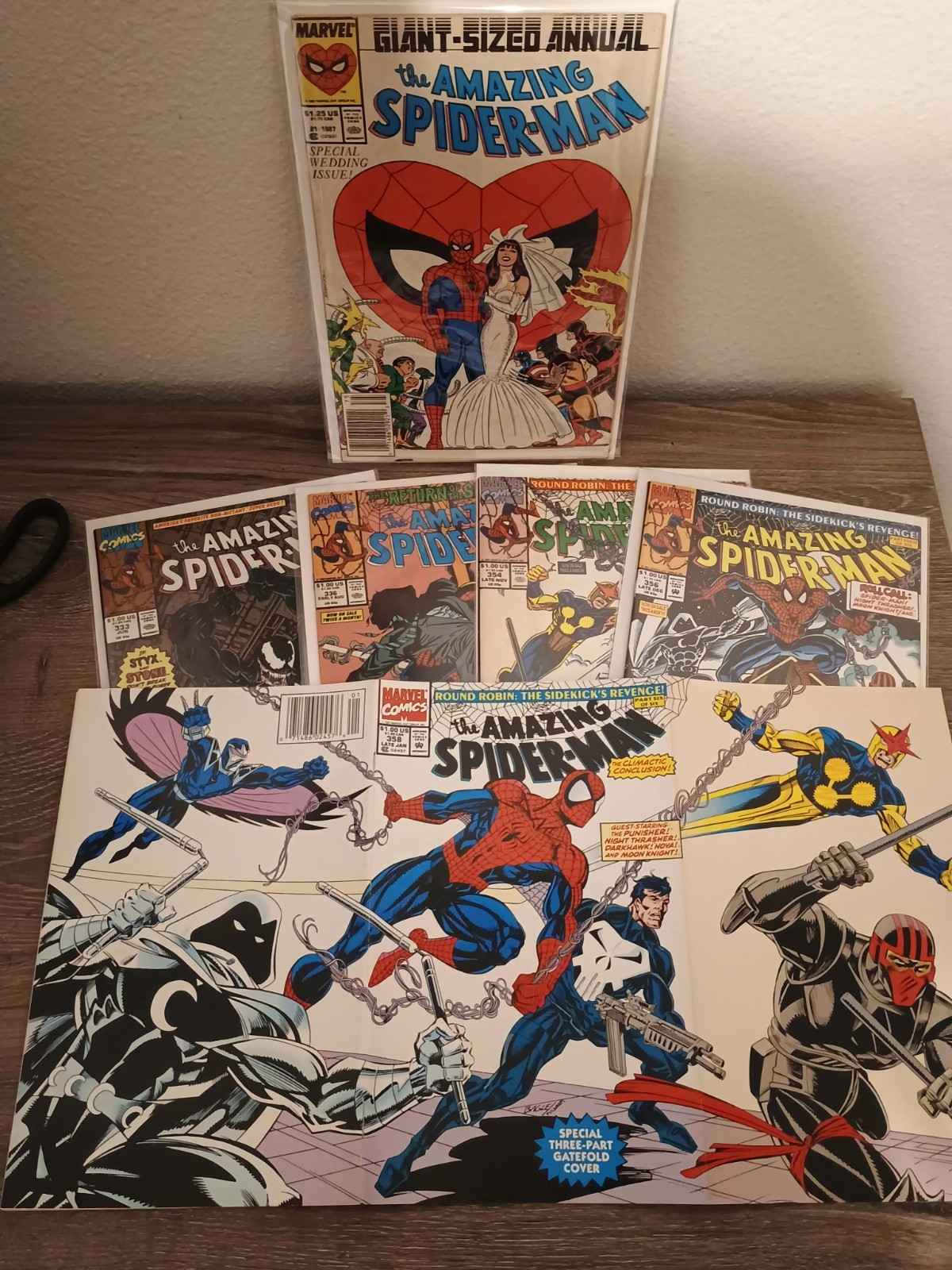 Vintage Marvel Copper Age Comics Lot: The Amazing Spider-Man with Keys (1987-92) Vintage Marvel Copper Age Comics Lot: The Amazing Spider-Man with Keys (1987-92)