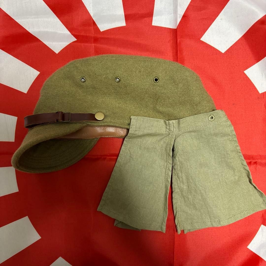 WWII Japanese Military Southern Front Field Cap Hat Neck Flap