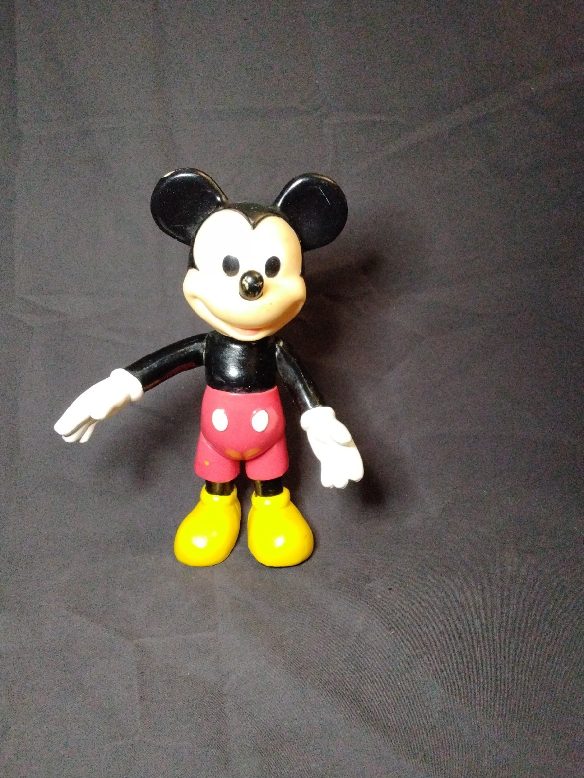Vtg Disney Vintage Mickey Mouse 6.5" Movable Adjustable Figurine