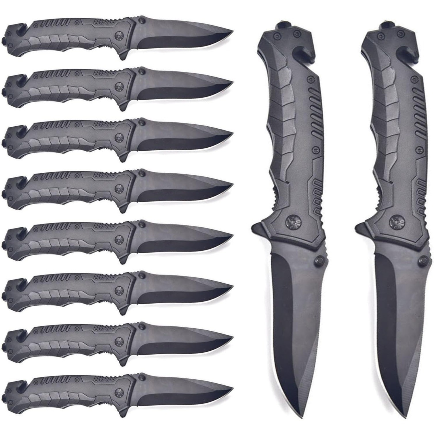 10Pack 3.4'' Lock Tactical Folding Knife, EDC Camping Tools with Pocket Clip