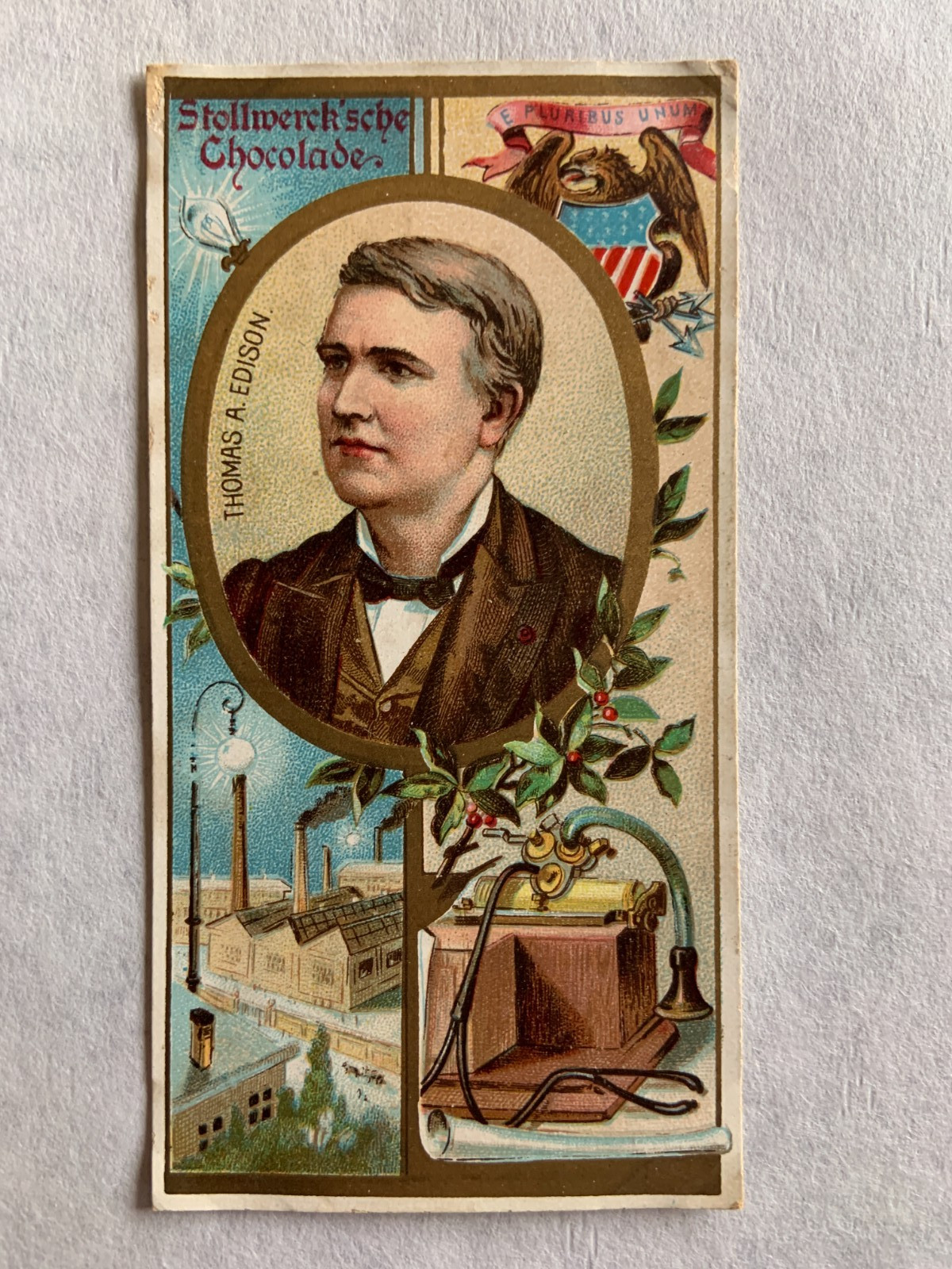1898 Thomas Edison Stollwerck Card Chocolates Album 1 RARE 1898 Thomas Edison Stollwerck Card Chocolates Album 1 RARE