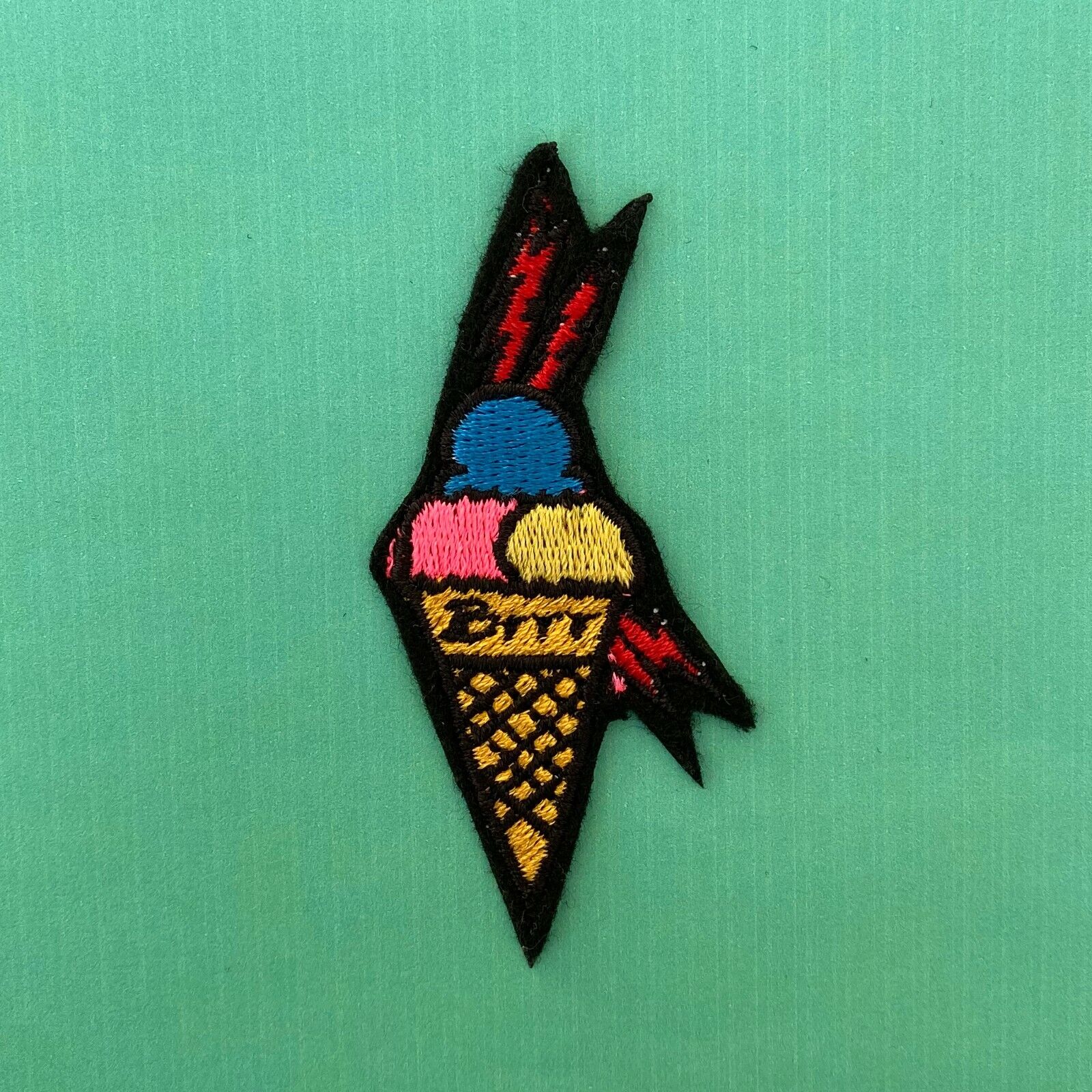 Iron on Patch - Rapper's Ice Cream Tattoo Embroidered Hip Hop Rap