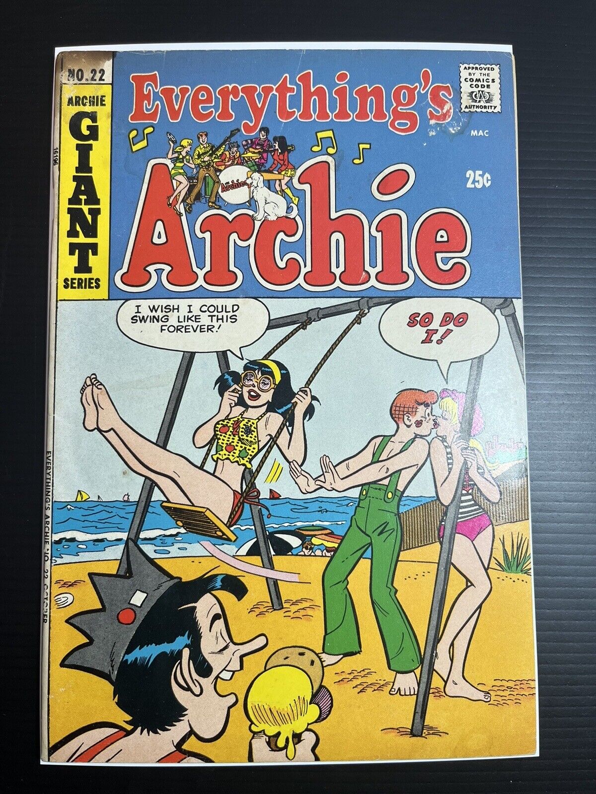 Everything\'s Archie #22 GIANT SERIES comic 1972 INNUENDO SWING COVER PROSHIPPER