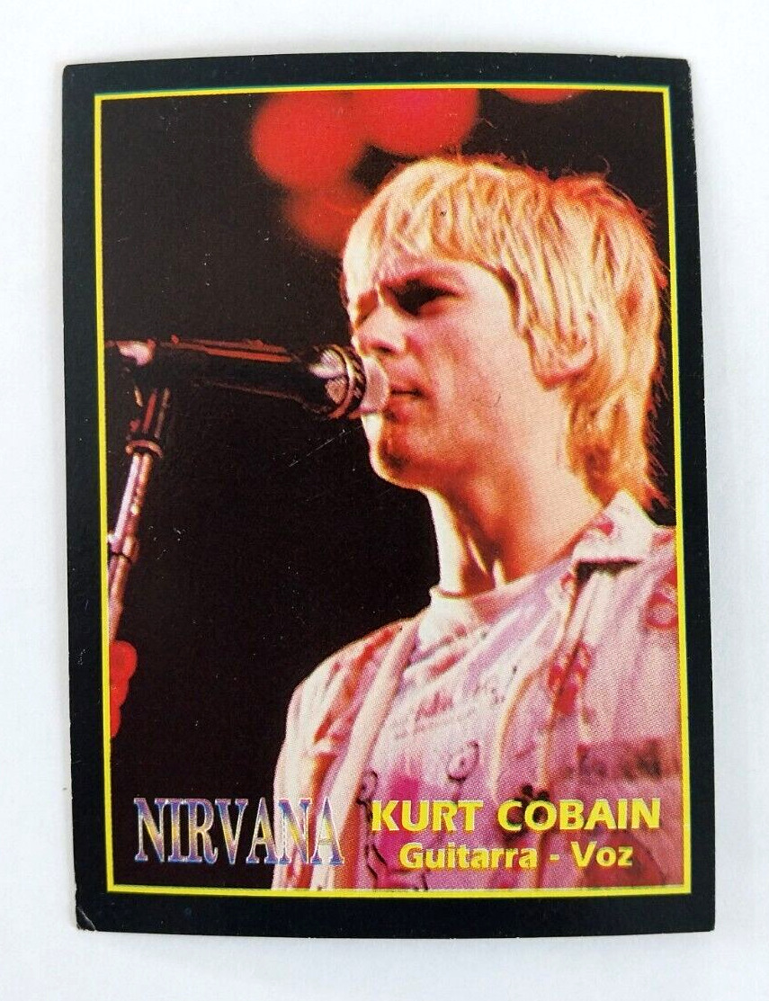 1994 Ultra Figus Argentina Rock Cards Collection Kurt Cobain Rookie Nirvana #102