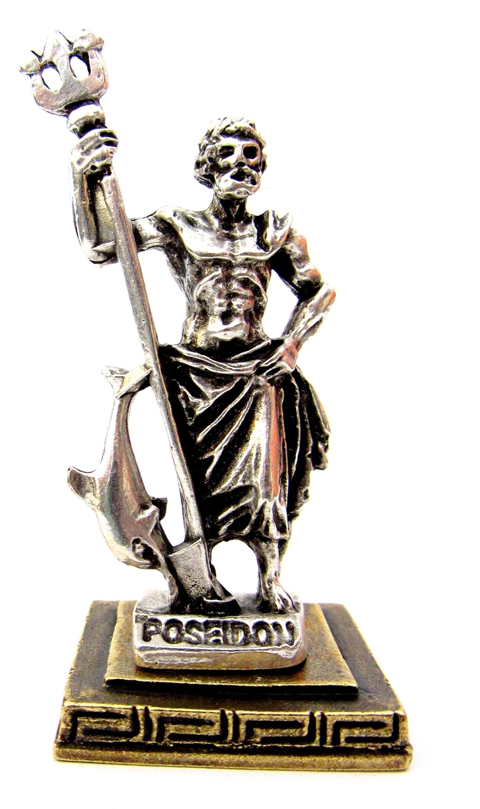 Ancient Greek Zamac Miniature Statue of Poseidon (1662) Ancient Greek Zamac Miniature Statue of Poseidon (1662)