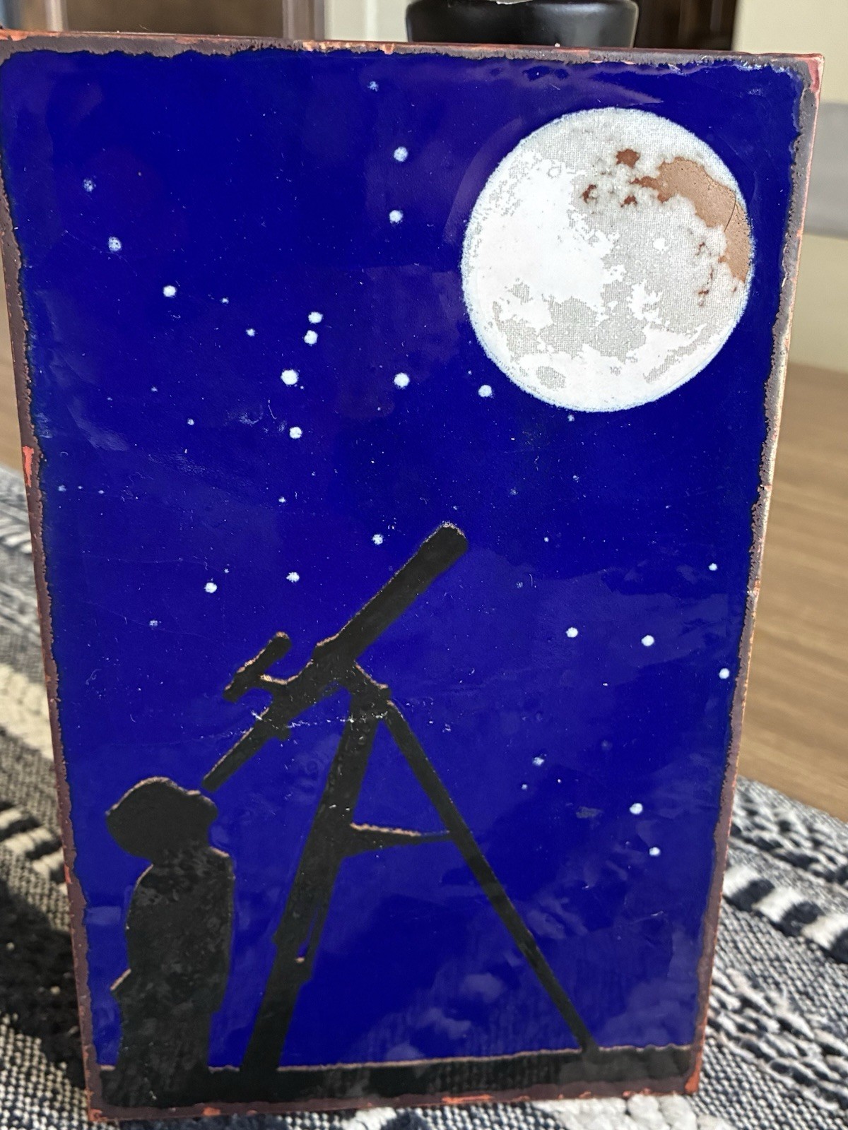 Houston Llew Spiritile #137 Stargazer Retired Glass on Copper Houston Llew Spiritile #137 Stargazer Retired Glass on Copper